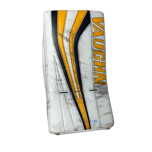 Bloqueur de gardien Vaughn Velocity VE8 Pro Carbon d'occasion (blanc/jaune/bleu)